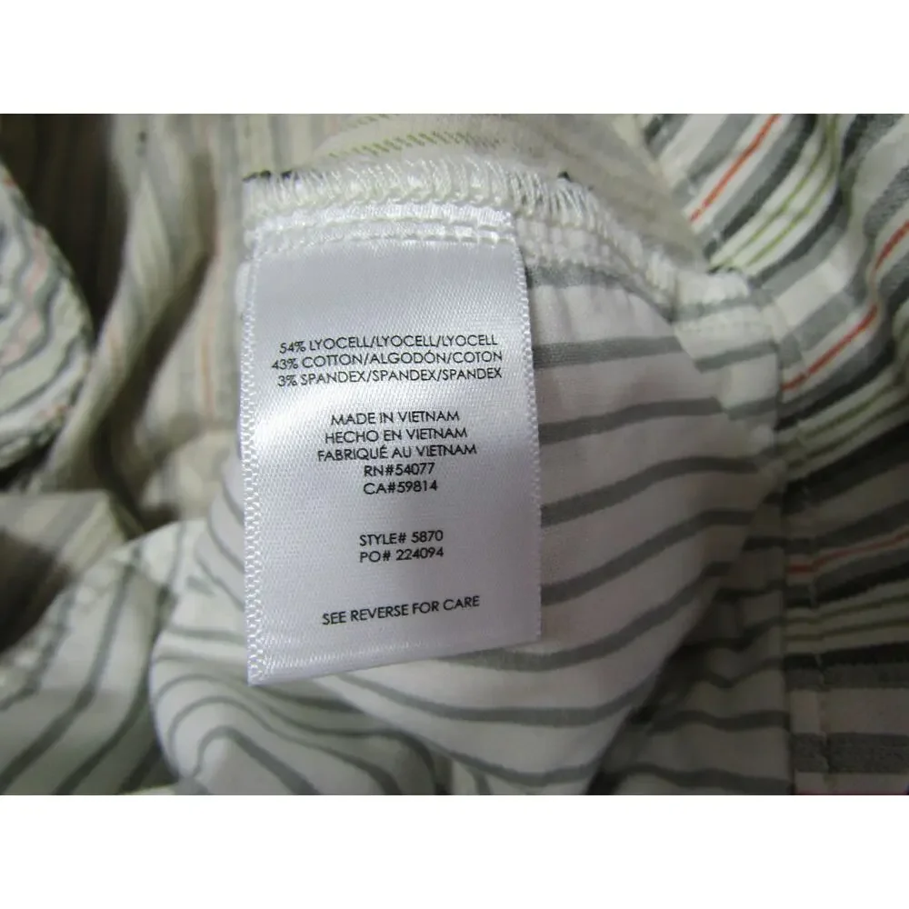 CAbi Striped Ankle Pants - Green and White - Picture 4 of 9